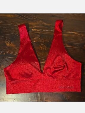 Vince Camuto Vibrant Red V-Neck Bralette